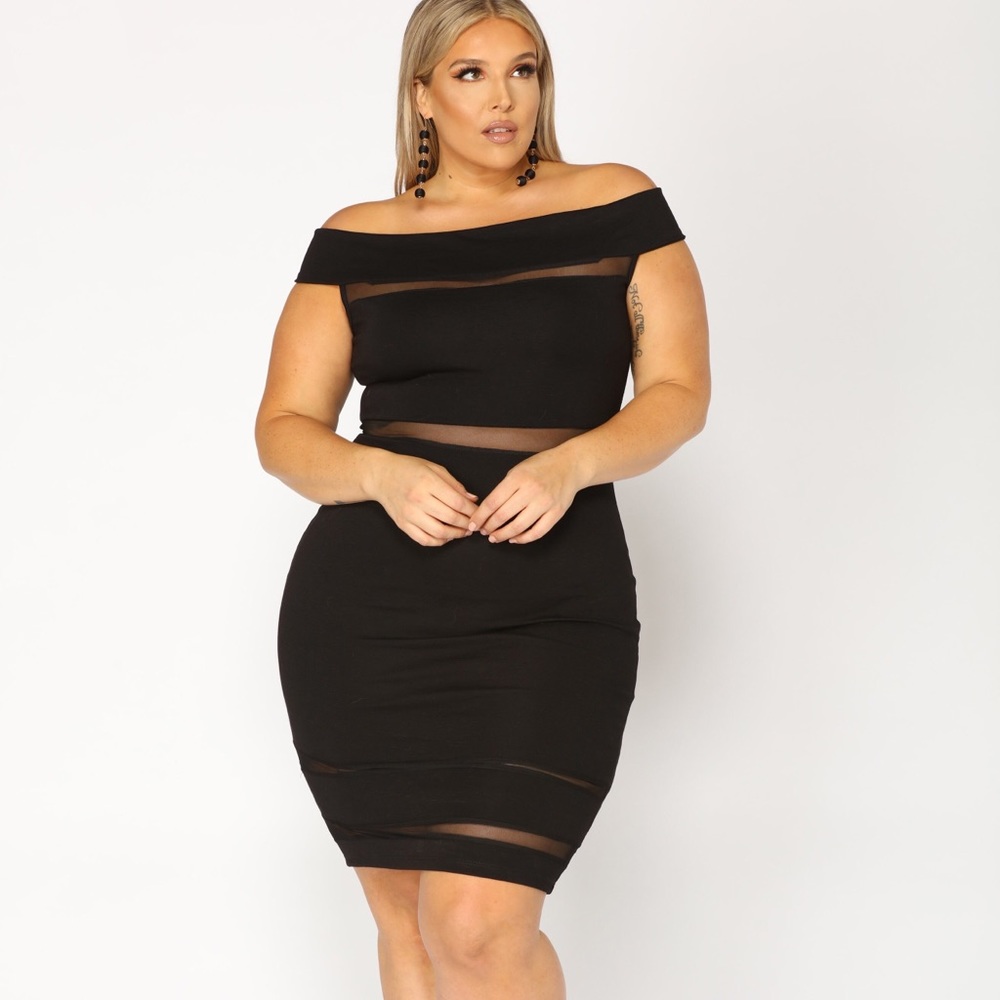 Side to side dress black